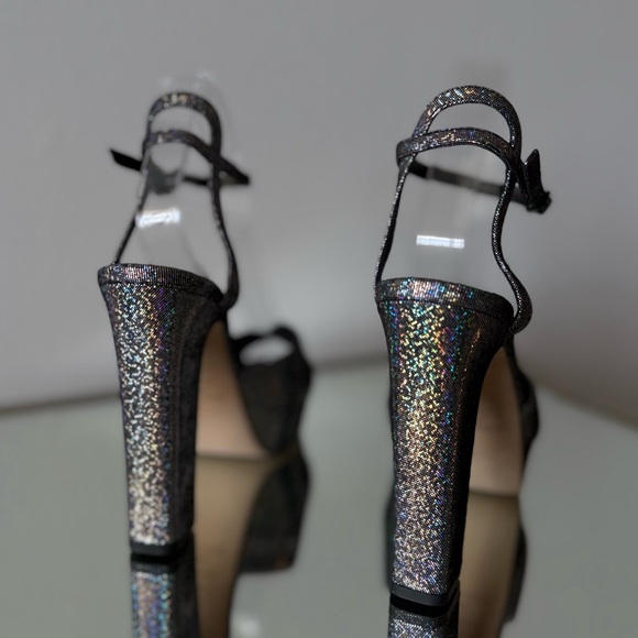 New JIMMY CHOO Sacaria Glitter Platform Sandal $925 40 - Picture 5 of 13